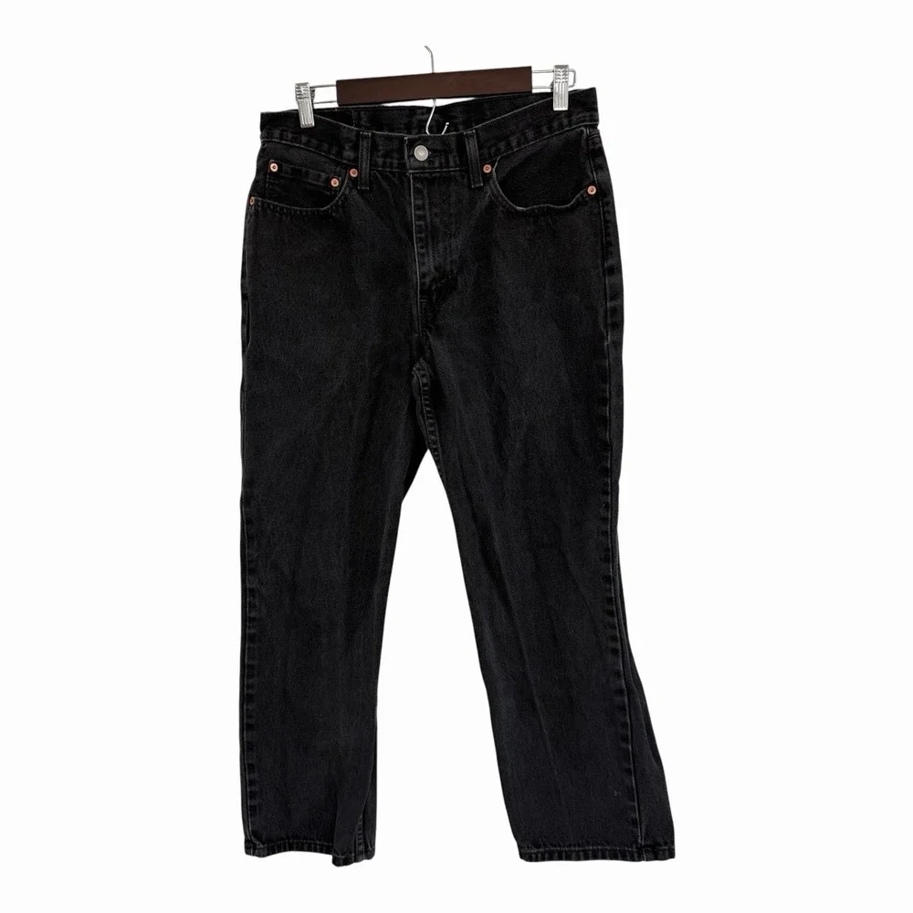 Levi's 550‎ Relaxed Fit Jeans Men 30x27 Black Gray Wash Tapered Denim